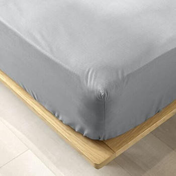 Douceur d'Intérieur Spannbettlaken 140x190 cm Biolina Grau