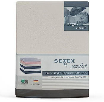 Setex Feinbiber Spannbettlaken 90x200 cm Natur