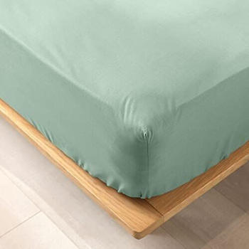 Douceur d'Intérieur Spannbettlaken 140x190 cm Biolina Salbei