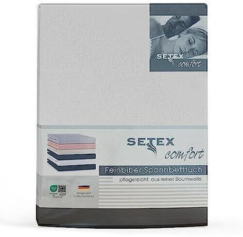 Setex Feinbiber Spannbettlaken 140x200 cm Weiß