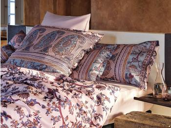 Bassetti Bettw&auml;sche Garnitur Genova 41 Mako-Satin Beige 2-Teilig 200x200+80x80cm