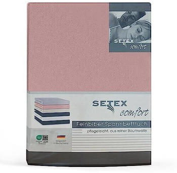 Setex Feinbiber Spannbettlaken 160x200 cm Altrosa