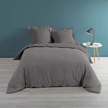 Douceur d'Intérieur Bettbezug 240x220 cm Anthrazit Perkal