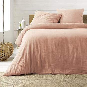 Douceur d'Intérieur Bettwäsche 3-teilig 240x220 cm Angelia Rose Baumwollgaze