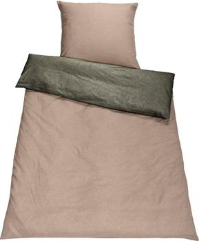 Setex Bettw&auml;sche Marzipan/Khakigr&uuml;n 220x155 cm