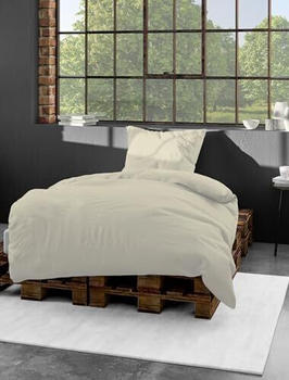 Bierbaum Bettw&auml;sche 3899 Mako-Satin Natur 81 135x200+40x80 cm