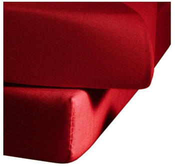 Fleuresse Comfort Spannbettlaken Baumwoll-Jersey bordeaux 180x200 cm