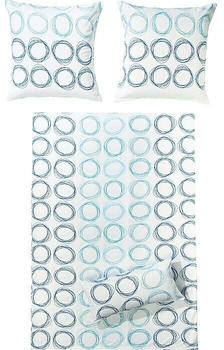 Dyckhoff Weichfrottier Bettwäsche blau 135x200+80x80 cm (426972)