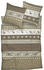 CASATEX Biber Bettwäsche Garmisch braun-beige 155x220+80x80 cm