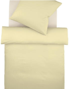 Fleuresse Colours Interlock Jersey Bettw&auml;sche-Garnitur creme 135x200+80x80 cm