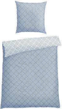 Schiesser Mabel Grafikprint 80x80+135x200cm Hellblau