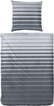 Primera Mako-Satin Bettwäsche 135x200+80x80 cm hellblau/silber