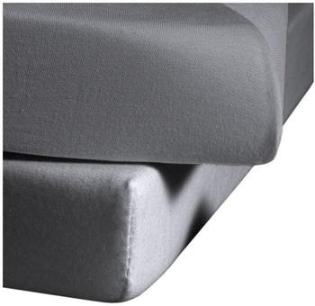 Fleuresse Comfort Spannbettlaken Baumwoll-Jersey steingrau 100x200 cm
