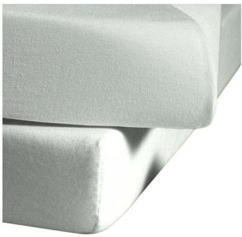 Fleuresse Comfort Spannbettlaken Baumwoll-Jersey silber 100x200 cm