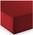 Fleuresse Comfort Spannbettlaken Baumwoll-Jersey bordeaux 100x200 cm