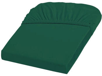 Fleuresse Comfort Spannbettlaken Mako-Jersey jagdgr&uuml;n 150x200 cm