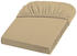 Fleuresse Comfort Spannbettlaken Baumwoll-Jersey beige 100x200 cm