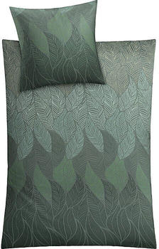 Kleine Wolke Mako-Satin Bettw&auml;sche Jamiro gr&uuml;n 155x220+80x80 cm (499018)