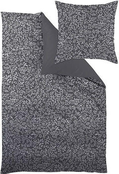 Curt Bauer Mako-Brokat-Damast Wendebettwäsche Skagen grau 155x220+80x80 cm (509185)