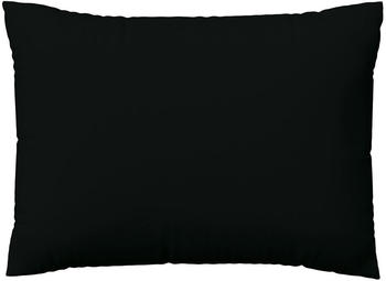 Schlafgut Knitted Jersey Bettw&auml;sche Kissenbezug einzeln 70x90 cm off-black