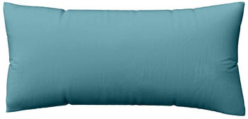 Schlafgut Knitted Jersey Bettw&auml;sche Kissenbezug einzeln 40x80 cm petrol-mid