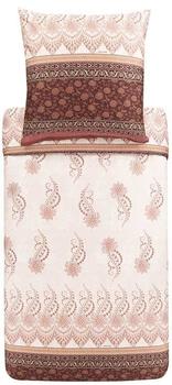 Bassetti Bettwäsche Garnitur Oristano 41 Mako-Satin Beige 2-Teilig 155x220+80x80 cm