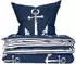 Schiesser Bettwäsche Marina 135 x200 marine/weiß