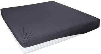 H.G. Hahn-Haustextilien Elastan-Jersey-Spannlaken 180-200x200 cm anthrazit