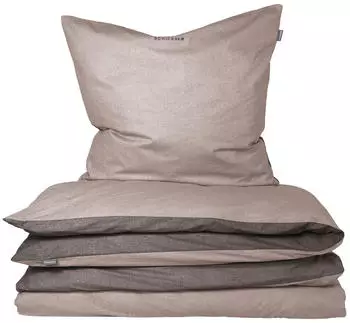 Schiesser Bettw&auml;sche Doubleface Renforc&eacute; 155x220 taupe/dunkelgrau