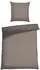 Schiesser Bettwäsche Doubleface Renforcé 155x220 taupe/dunkelgrau