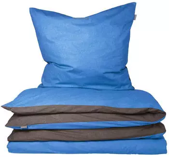 Schiesser Bettwäsche Doubleface Renforcé 135 x200 royalblau/dunkelgrau – Eleganz und Komfort vereint: Schiesser Bettwäsche Doubleface Renforcé 135 x200 royalblau/dunkelgrau