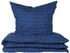 Schiesser Feinbiber Bettwäsche-Set Drops 135 x200 dunkelblau