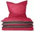 Schiesser Bettwäsche Doubleface Renforcé 155x220 dunkelgrau/rot