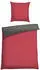 Schiesser Bettwäsche Doubleface Renforcé 155x220 dunkelgrau/rot