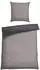Schiesser Bettwäsche Doubleface Renforcé 135 x200 hellgrau/schwarz