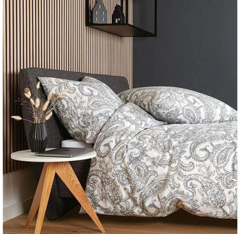 Janine Feinbiber Davos 65152 silber taupe 135x200+80x80 cm