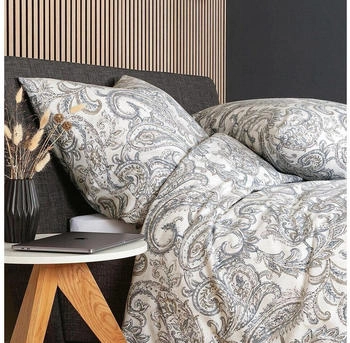 Janine Feinbiber Davos 65152 silber taupe 135x200+80x80 cm – Atmungsaktiver Luxus für erholsamen Schlaf