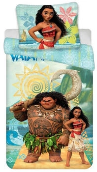 Jerry Fabrics Vaiana/Moana 140x200+70x90 cm braun/blau