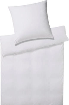 Elegante Solid Stripe 3507 135 x 200 + 80 x 80 cm Weiß Elegante Solid Stripe 3507 135 x 200 + 80 x 80 cm Weiß