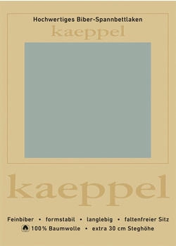 Kaeppel Biber Spannbetttuch 1677 180-200 x 200 cm Jade