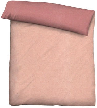 Biberna Melange Flanell-Wendebettwäsche 0840500-168 135x200 cm terra