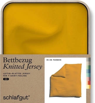 Schlafgut Knitted Bio 27001 / 2700K 200 x 200 cm Yellow Deep