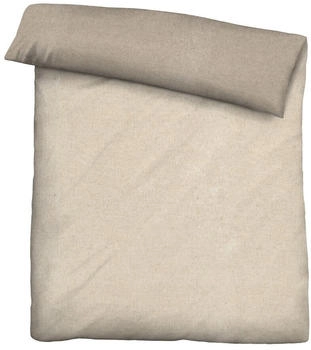 Biberna Melange Flanell-Wendebettw&auml;sche 0840500-556 135x200 cm natur