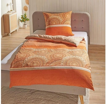 Traumschlaf Soft-Touch Mikrofaser Karlsruhe orange 200x200+2x80x80 cm Traumschlaf Soft-Touch Mikrofaser Karlsruhe orange 200x200+2x80x80 cm