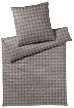Joop! Flanell Soft Checks taupe 135x200+80x80 cm Flanell Soft Checks taupe