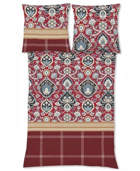 Traumschlaf Feinbiber Aspen Ornament beere 135x200+80x80 cm