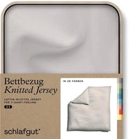 Schlafgut "Premium Bettbezug Knitted Jersey (1 St)" Ton-in-Ton Rei&szlig;verschluss,
