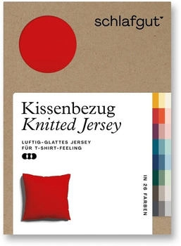 Schlafgut Knitted Bio 27001 / 2700K 80 x 80 cm Red Deep