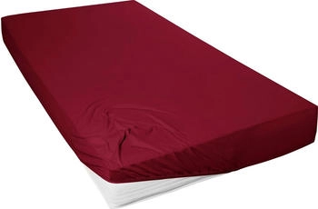 Prinz Exklusiv Mako-Jersey Spannbetttuch 02010 140-160 x 200 cm Bordeaux