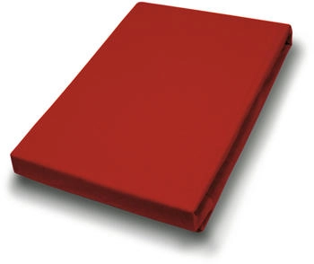 Prinz Exklusiv Mako-Jersey Spannbetttuch 02010 100-120 x 200 cm Rot